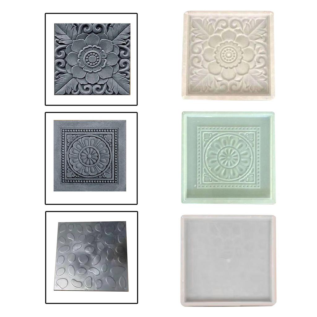 Paving Cement Brick Maker Tool Square Path Walkway Floor Tile Mould for Pavement Outdoor Backyard Patio Patio Stepping Stones