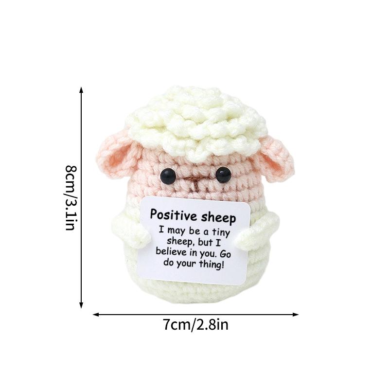 Positive Potato Desk Accessories Crochet Ornament Kawaii Woven Figurine Desktop Offices Accessories Gift for Children Room Decor