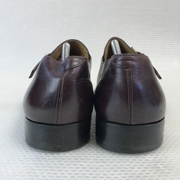 80s-90s Vintage Delmont American Way leather Goodyear welt monk strap 10.5D 28.0 brown(USED)