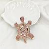 Cute Women Kids Turtle Transparent Rhinestone Brooches Pins Classic Shiny Boutique Decoration Animal Exquisite Badges Corsage