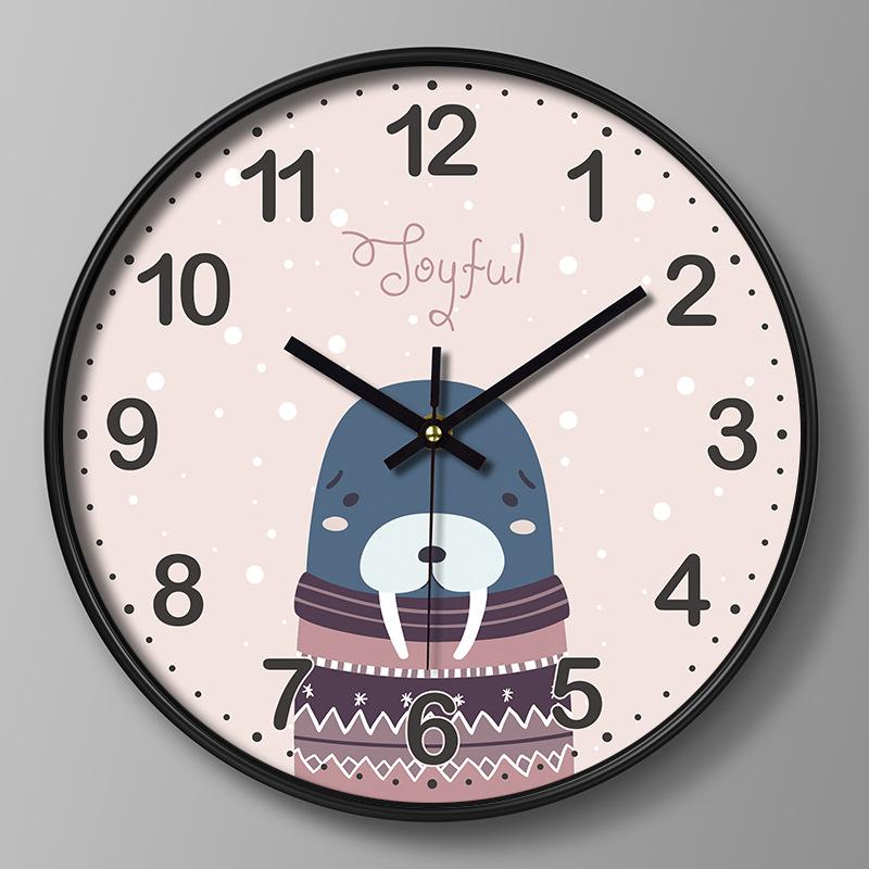 Детские часы Мультяшные настенные часы Креативные часы Настенные Подвесные Домашние Гостиная Кварцевые часы 25 см