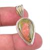 Natural Unakite Gemstone 925 Solid Sterling Silver Two Tone Pendant 1.50" g5V41