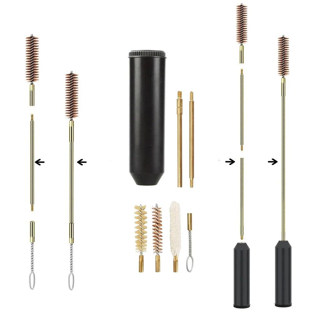 7 шт./компл., универсальный карманный пистолет 9 мм, профессиональный набор для чистки пистолета, ручной пистолет, щетка для охотничьего пистолета, инструменты для чистки ствола