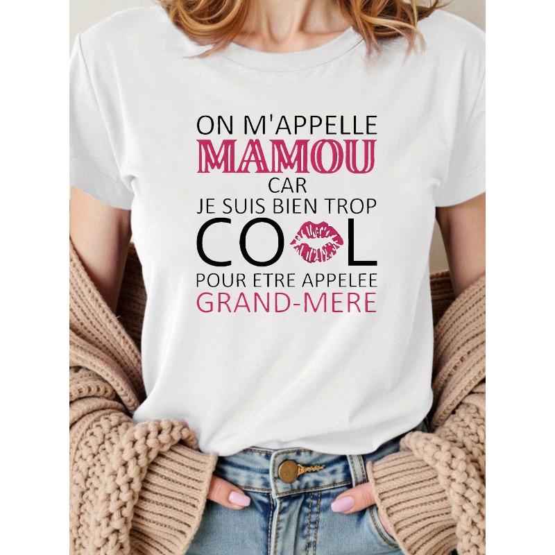 Graphic Print Women's T-shirt, Short Sleeve Crew Neck Casual Top for Summer & Spring, Women's Clothing