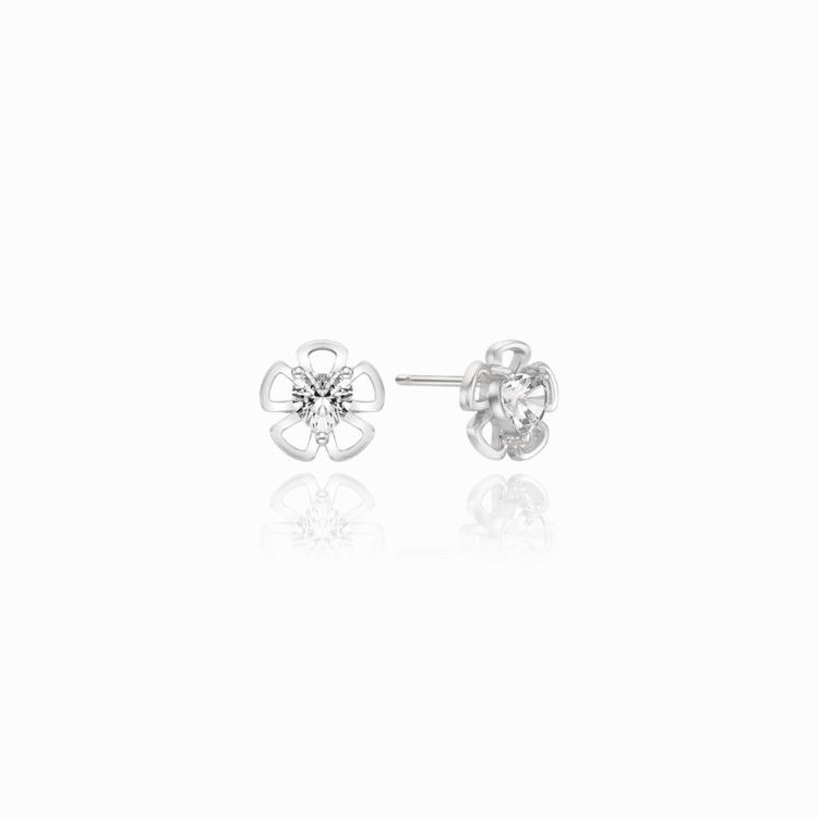 Серьги-гвоздики Minigold Silver Daily Camellia Mem22075