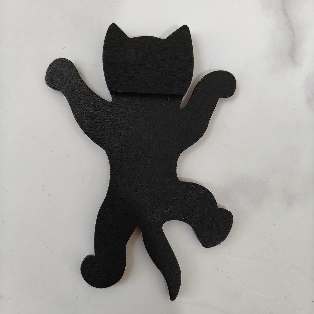 Деревянная рамка для кошки Настенный подвес Милая декоративная фигурка кошки для домашнего интерьера