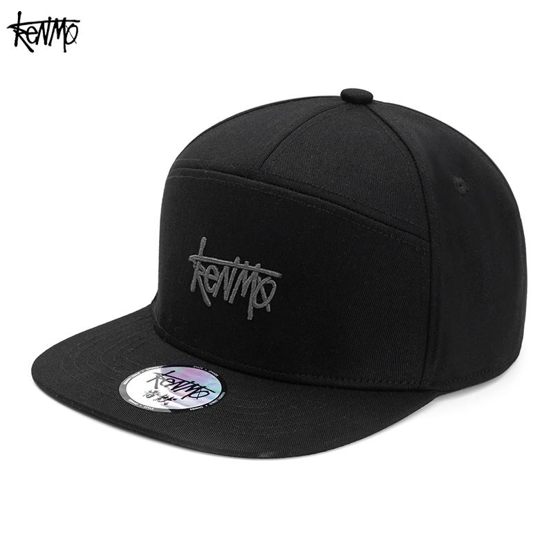 KENMO 3D LOGO Widening Hat Eaves Outdoor Street Fashion Hip Hop Adjustable Flat Eaves Hat
