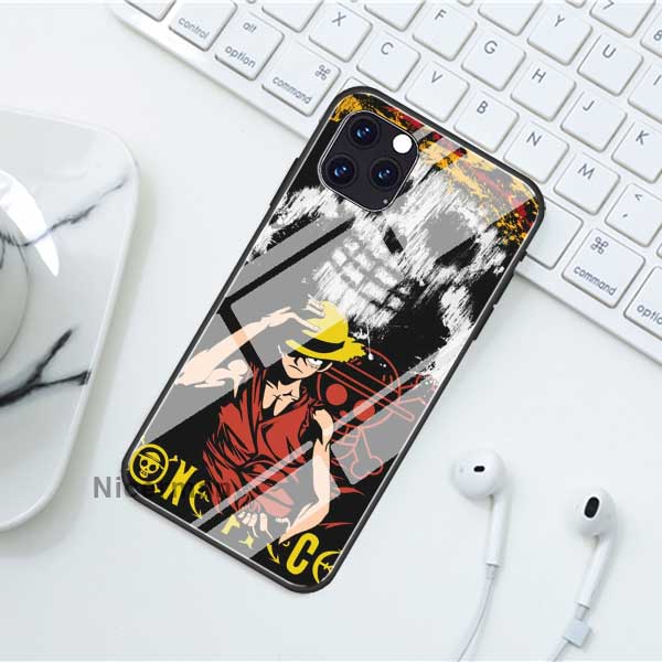 Цельные чехлы с аниме «Луффи» для iPhone 13 12 Mini 11 Pro X XS XR Max 7 8 Plus 6 6S SE, чехол из закаленного стекла, чехол для телефона