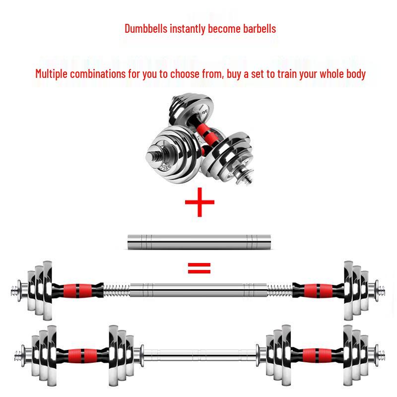 Chengyue 20kg Adjustable Electroplated Dumbbell & Barbell Set