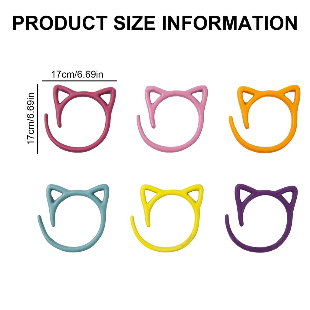 24 шт. Металлические маркеры для вязания крючком в форме кошек, кольца-маркеры для фиксации стежков, маркеры для вязания крючком