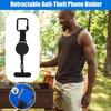 Anti-Theft Phone Tether Retractable Phone Lanyard Tether Cellphone Tab Strap with Carabiner Anti-Drop Harness for Outdoor Hiking