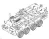 Trumpeter 1/72 масштаб Американская M1130 Stryker Командно-штабная машина Пластиковая модель 07423 (Боевая машина)