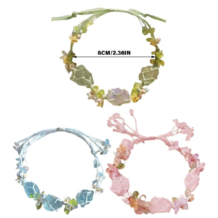 Браслет из необработанных камней, ручная работа, энергетическая сетка с белыми драгоценными камнями, модный, персонализируемый аксессуар для всех случаев