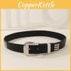 And Rivet Fashion Rhinestone Decoration Women Casual Wide Belt For Daily