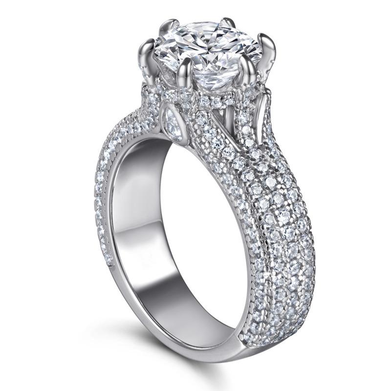 BagueRingen 2ct Moissanite Rings Original Silver 925 Jewelry Wedding Bands Female Fine Jewelry Gift Size 5-10