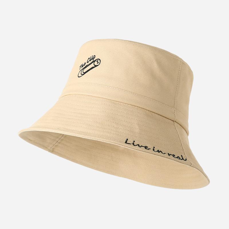 Летняя шляпа-ведро с вышивкой и буквенным узором, модная кепка в рыбацком стиле для девочек, классическая девчачья повседневная Панама Боба