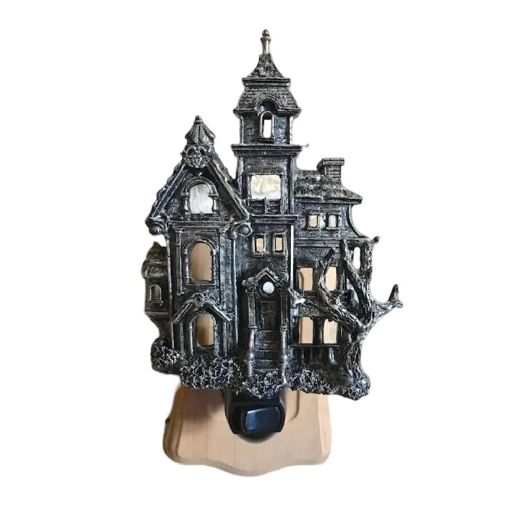 Indoor Decorations Ghost Flickering Nightlight Halloween Lighting Plug In Night Light LED Faux Fire Ghost Lamp