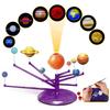 1 Set Solar System Toy with Projector 3D Sun Planets Model Universe Astronomical Science Learning STEM Educational DIY Assembly Toy Boys Girls Gift