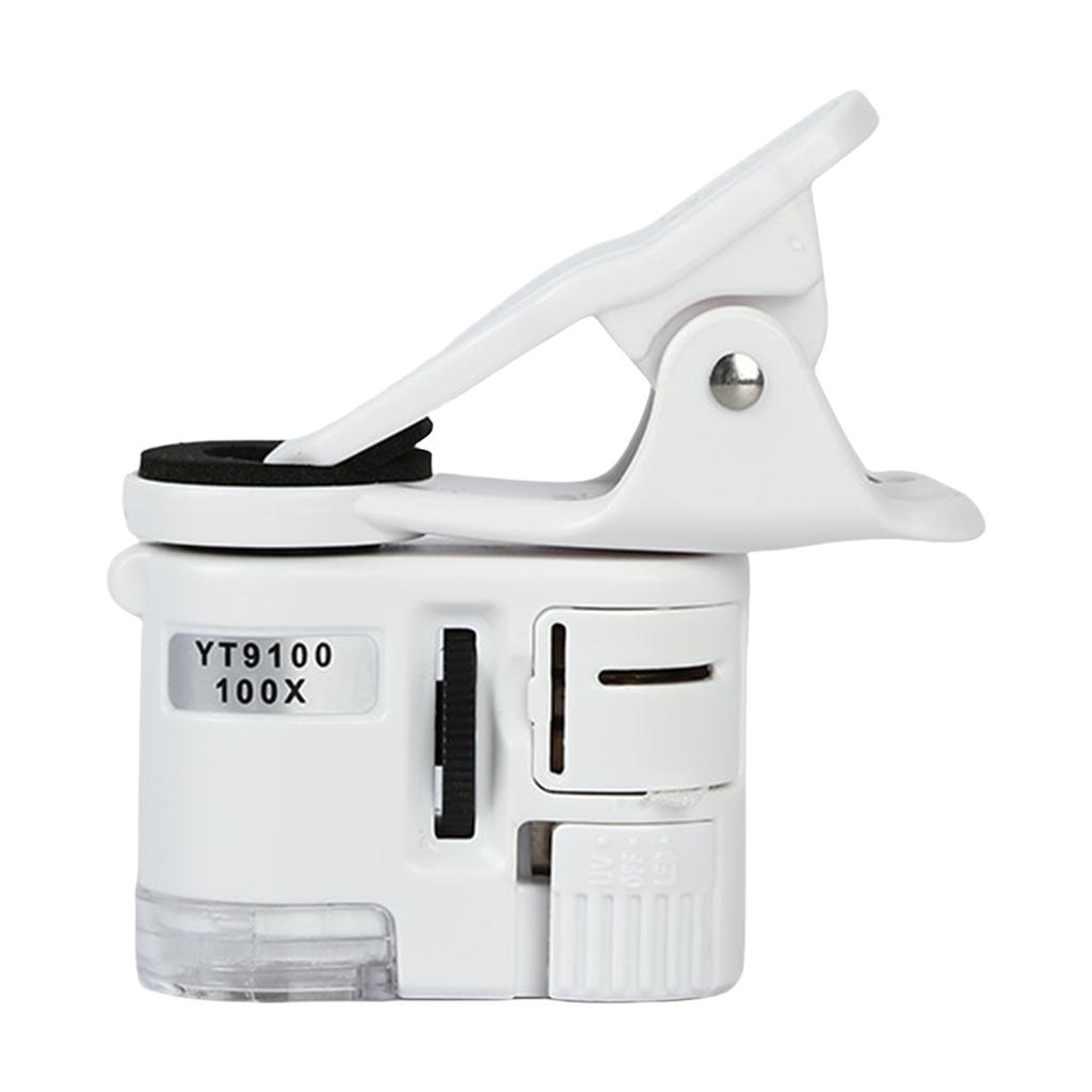 Портативный мобильный телефон микроскоп-лупа со светодиодной ручной линзой микроскопа, удобная переноска для универсальных смартфонов