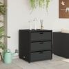 VidaXL Garden Storage Cabinet Black 55x59x69 cm Poly Rattan, outdoor storage cabinet, outdoor cupboard, garden storage 365555