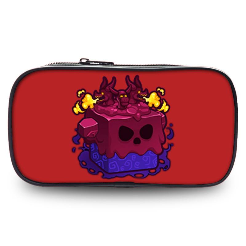 Прочный полиэстеровый пенал Blox Fruits Roblox для студентов с большой вместимостью