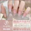 CS Waterproof No-Cure Gel Nail Wraps, Full Cover Japanese & Korean Style Floral Pattern Nail Stickers, Nail Patch Films