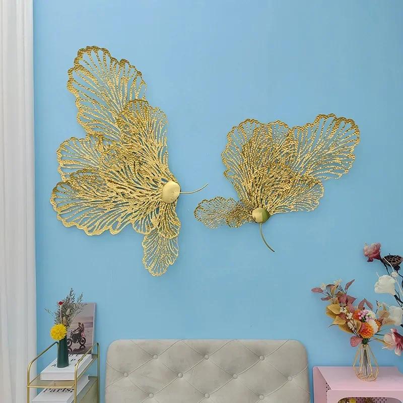 Nordic Luxury кованое железо павлинье перо настенная живопись офис отель бар настенные поделки дома гостиная настенная наклейка декор