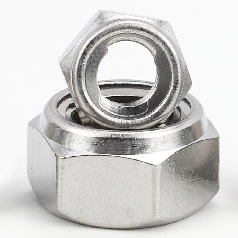 Самостопорящаяся шестигранная гайка из нержавеющей стали 304, цельнометаллическая вставка, M3/M4/M5