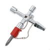 Multifunctional Wrench Zinc Alloy Universal Key for Plumber Electricians Cabinet Valve Electrical