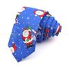 New, Cotton, Christmas, 6cm Tie, Red, Blue, Green Necktie, Santa Claus Snowflake,Neck Tie Festival,