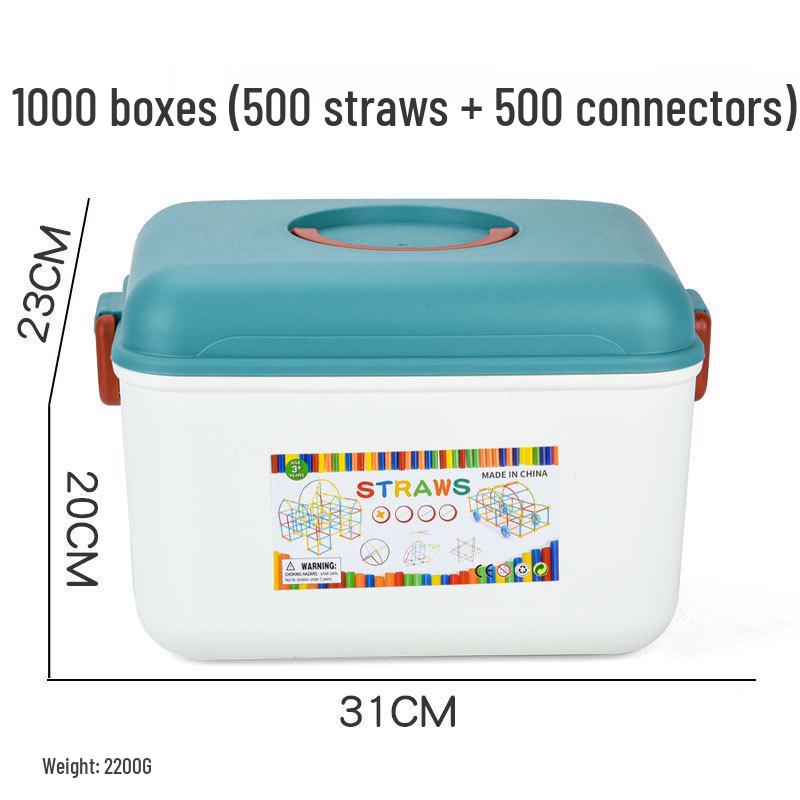 Детские 4D сцепляющиеся соломинки-конструктор для сборки в детском саду