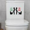 Bathroom Toilet Stickers Self Adhesive Wall Stickers Removable Toilet Decoration 3d Sticker Cartoon Wall Stickers