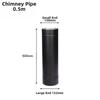 Wood Stove Vent Black Chimney Connector Easy Installation Smoke-free Operation Die-formed Fittings For Wood Stoves