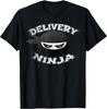 Food Delivery Ninja Pizza Mailman Truck Driver Multitasking Cotton Tee S-3XL