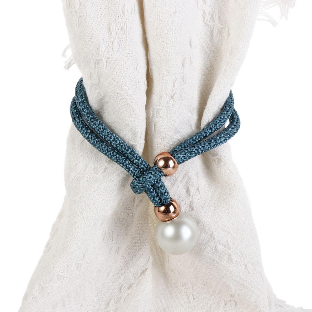 Adjustable Pearl Curtain Tieback High Quality Curtains Tie Rope Pearl Curtain Buckle Decoration