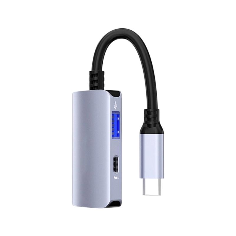 USB-C хаб для 4K60Hz Высококачественного видеовыхода PD65W Быстрая зарядка 480 Мбит/с Передача данных USB-разветвитель Совместимость для