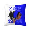 Zeta Phi Beta Print Pillow Cover Cushion Cover for Home Office Car Soft Cozy Polyester Pillow Case Throw Pillowcase x Inch