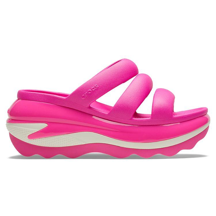 Crocs Классические легкие шлепанцы на колесиках Женские сандалии Ярко-розовые 209842-6TW