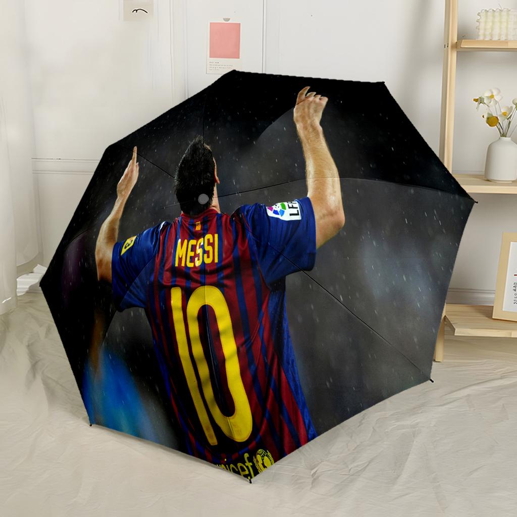Messi's Iconic Style Automatic Umbrella with 8-Rib Compact Design All-Season Travel Elegant Women's Umbrella Luxury Gift for Birthday Christmas Weddin