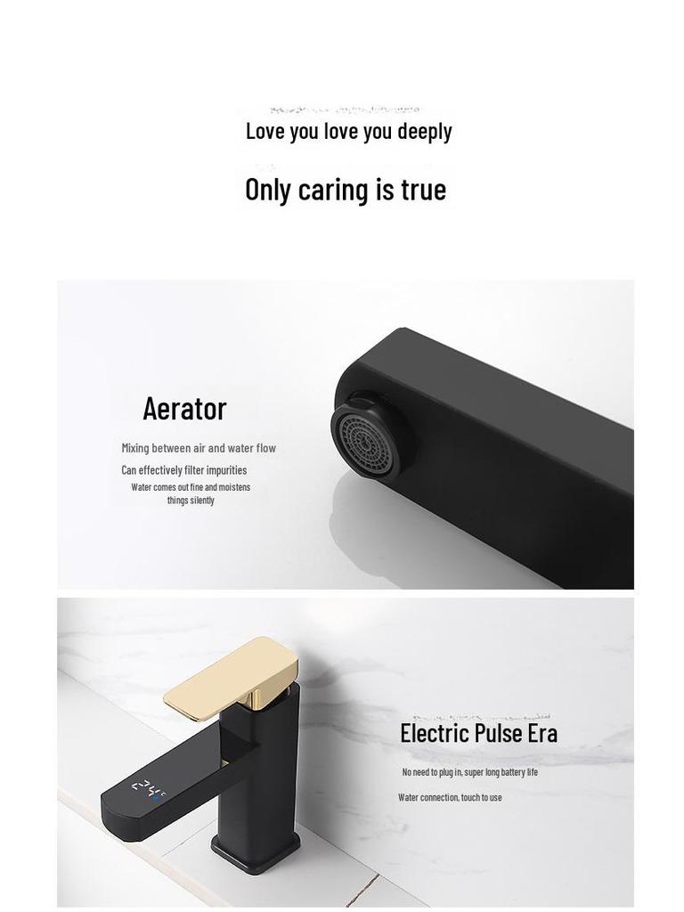 Digital Temperature-Control Faucet for Bathroom Sink