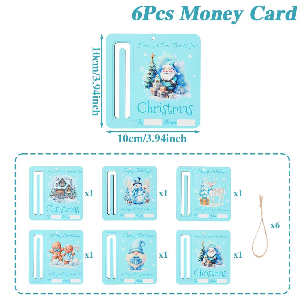 Christmas Santa Claus Wooden Money Card Pendant Merry Christmas Decor for Home 2025 Navidad Xmas Tree Ornament New Year 2026