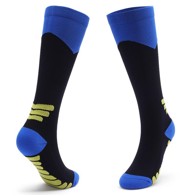 Male Spring and Autumn Thickened Outdoor Cycling Running Marathon High Elastic Lean Leg Pressure Long Socks