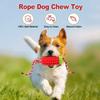 1Pcs Pet Rope Knot Throwing Toy Dog Chew Teething Treat Dispenser Boredom Relief Training Ball Supplies Safety Material