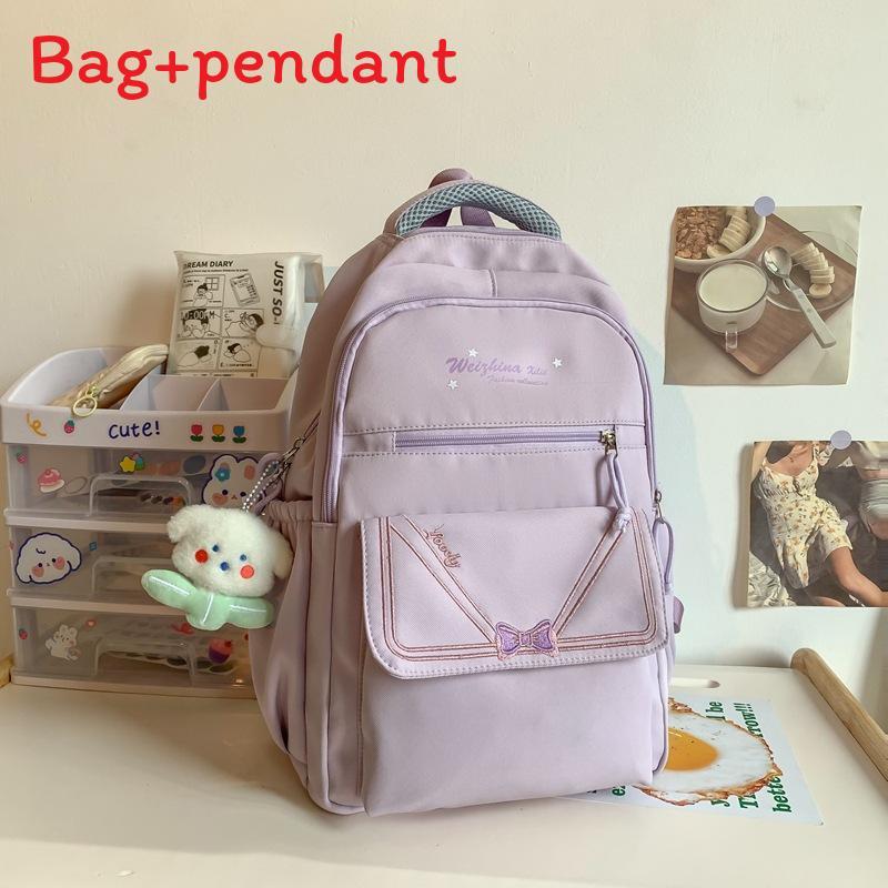 School Backpack For Girls And Boys Nylon Multicompartment With Padded Straps For Students