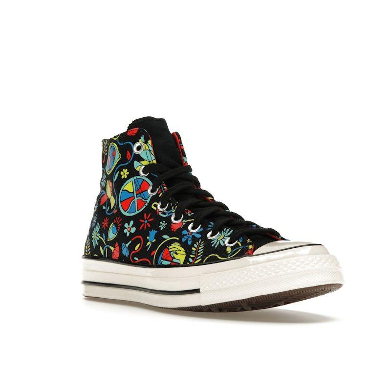 Converse Кроссовки унисекс Chuck 70 High Peace & Unity, разноцветные, черные, с блеском мака 172259C