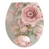 Floral Toilet Seat Wall Sticker Large Rose Flower Toilet Lid Decal