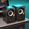 1 пара компьютерных динамиков с питанием от USB, разъем 3,5 мм, стереозвук, глубокие басы, портативный мини-проводной ноутбук, настольный ПК, звуковая коробка, сабвуфер