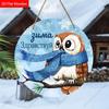 2D Flat Hanging Decorative Signs, Interior Wall or Door Decoration, Garden Decoration, Owl Pattern, Interesting Gifts for Family and Friends