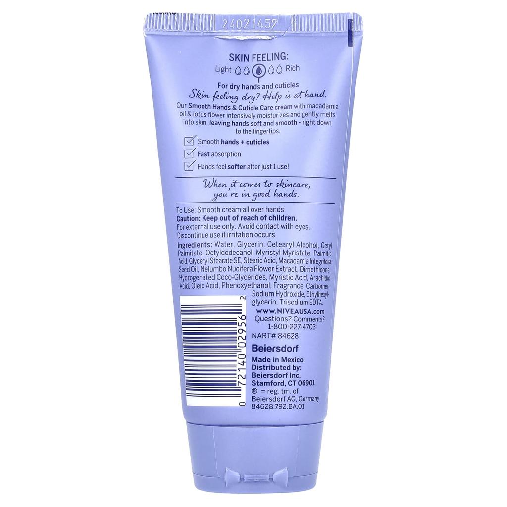 Nivea Hand Cream, Macadamia Oil and Lotus Flower, 2.6 Oz (74 G)