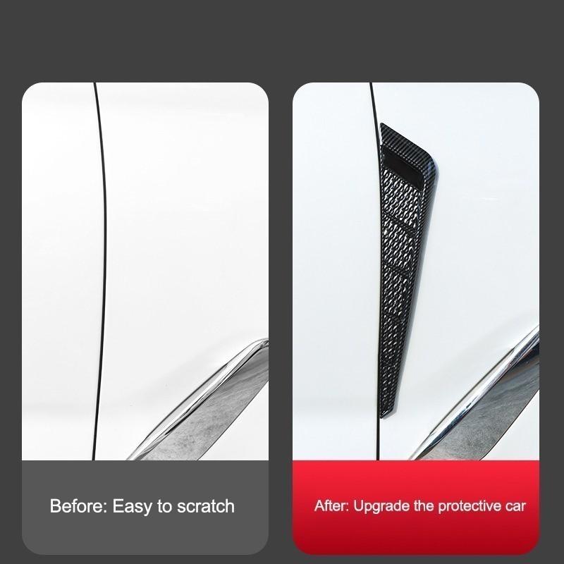 EYUJ8 2pcs Car Fender Stickers Side Vents Spoiler Wing Cover For BMW 50th F30 F10 E90 F20 E46 E60 E70 E39 E36 E87 E92 X6 X7 GT G20 G30